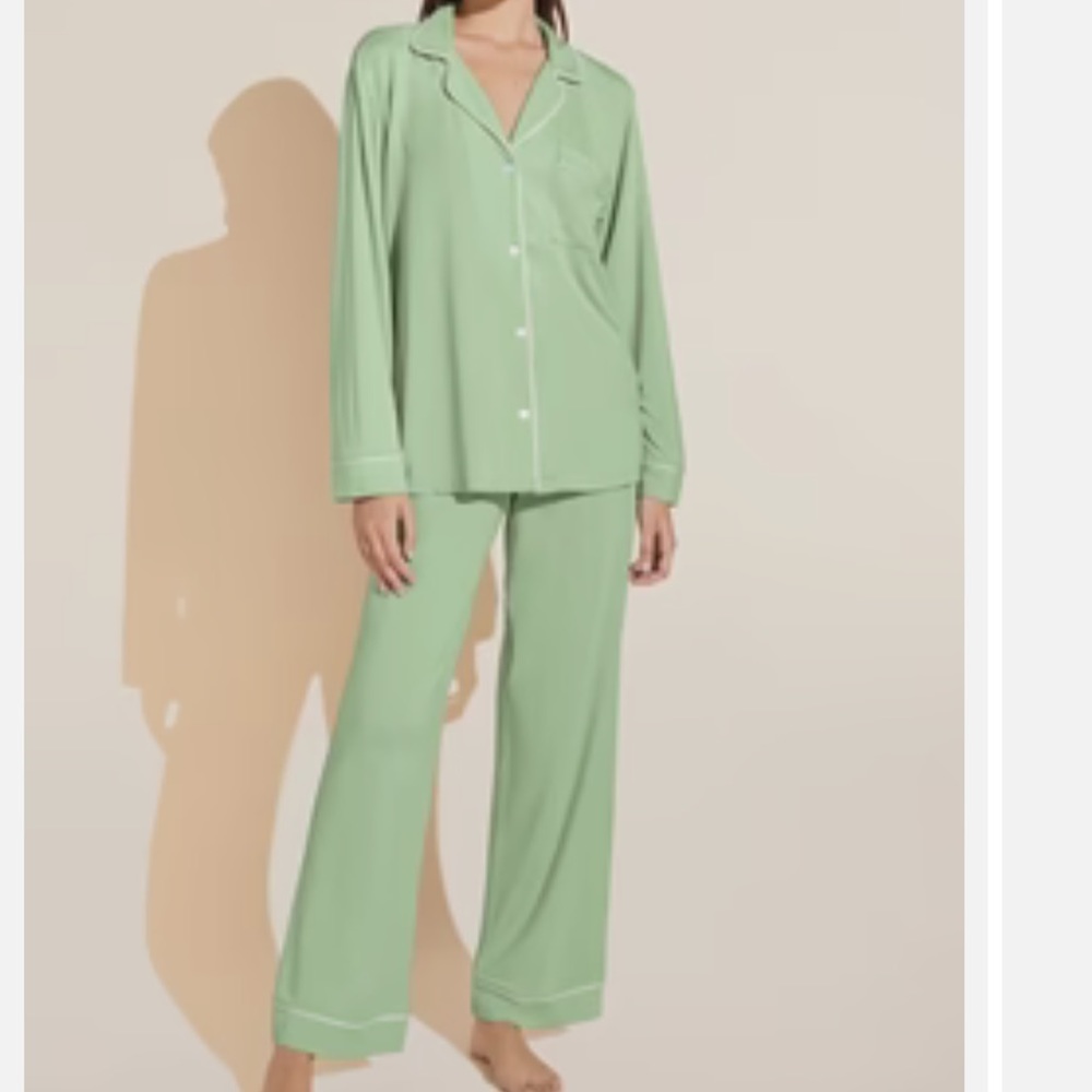 Eberjey Green Pajama Set